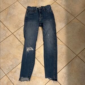 Madewell size 24 Women's Distressed Blue Jeans